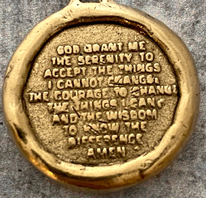 Gold Link Serenity Prayer Bracelet