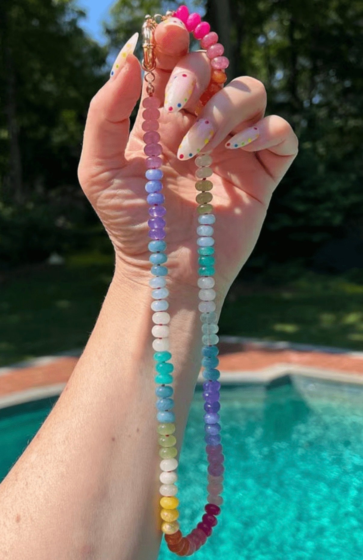Colorful/Colorblock Natural Stone Beaded Necklace