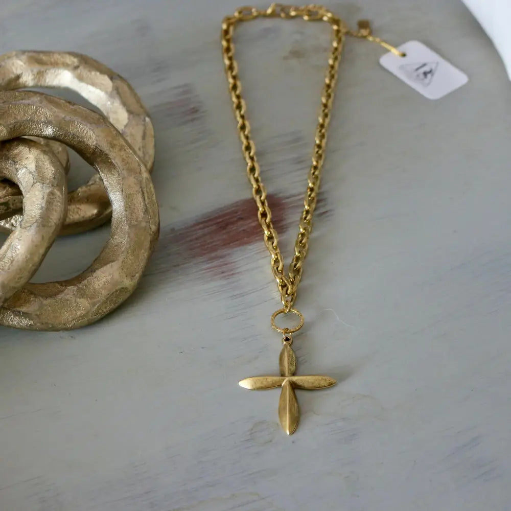 Everlasting Gold Cross Pendant Necklace