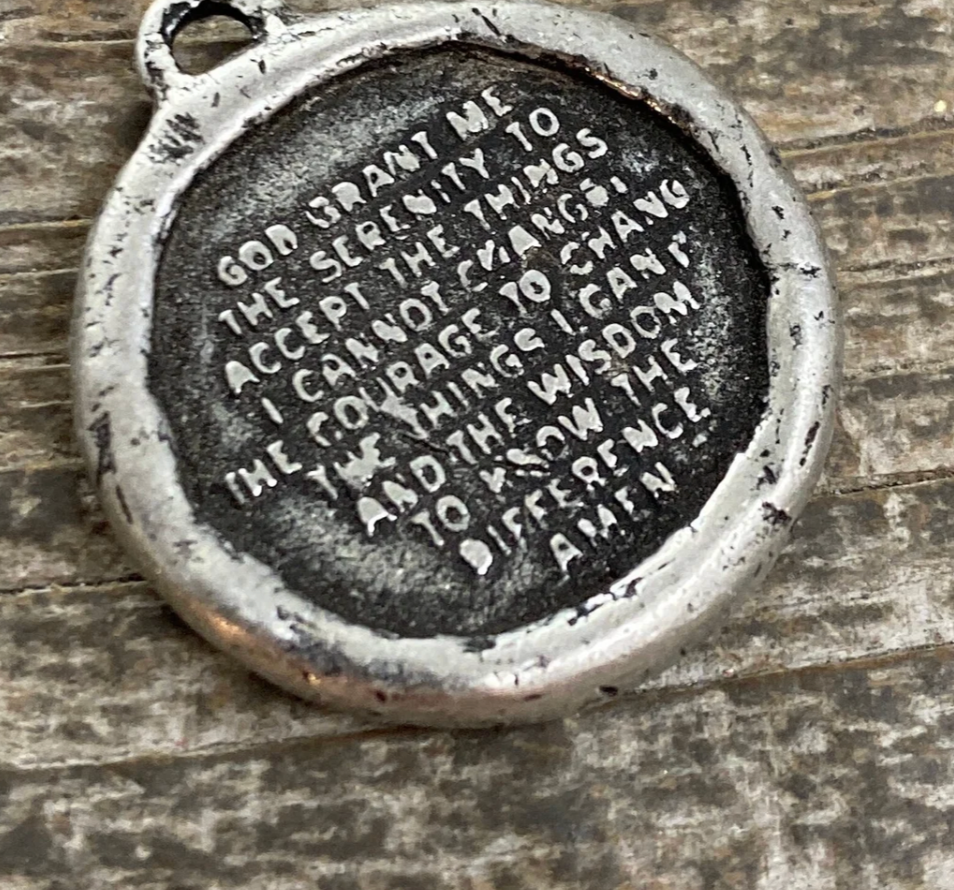 Silver Link Serenity Prayer Bracelet
