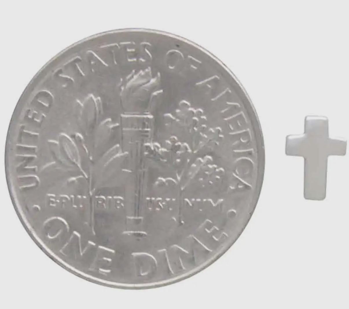 Sterling Mini Small Cross Post Earrings *Super Tiny*