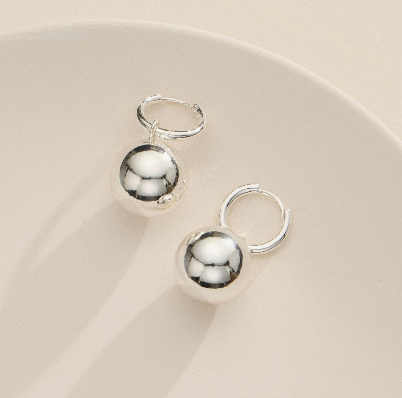 Silver Ball Hoop
Earrings