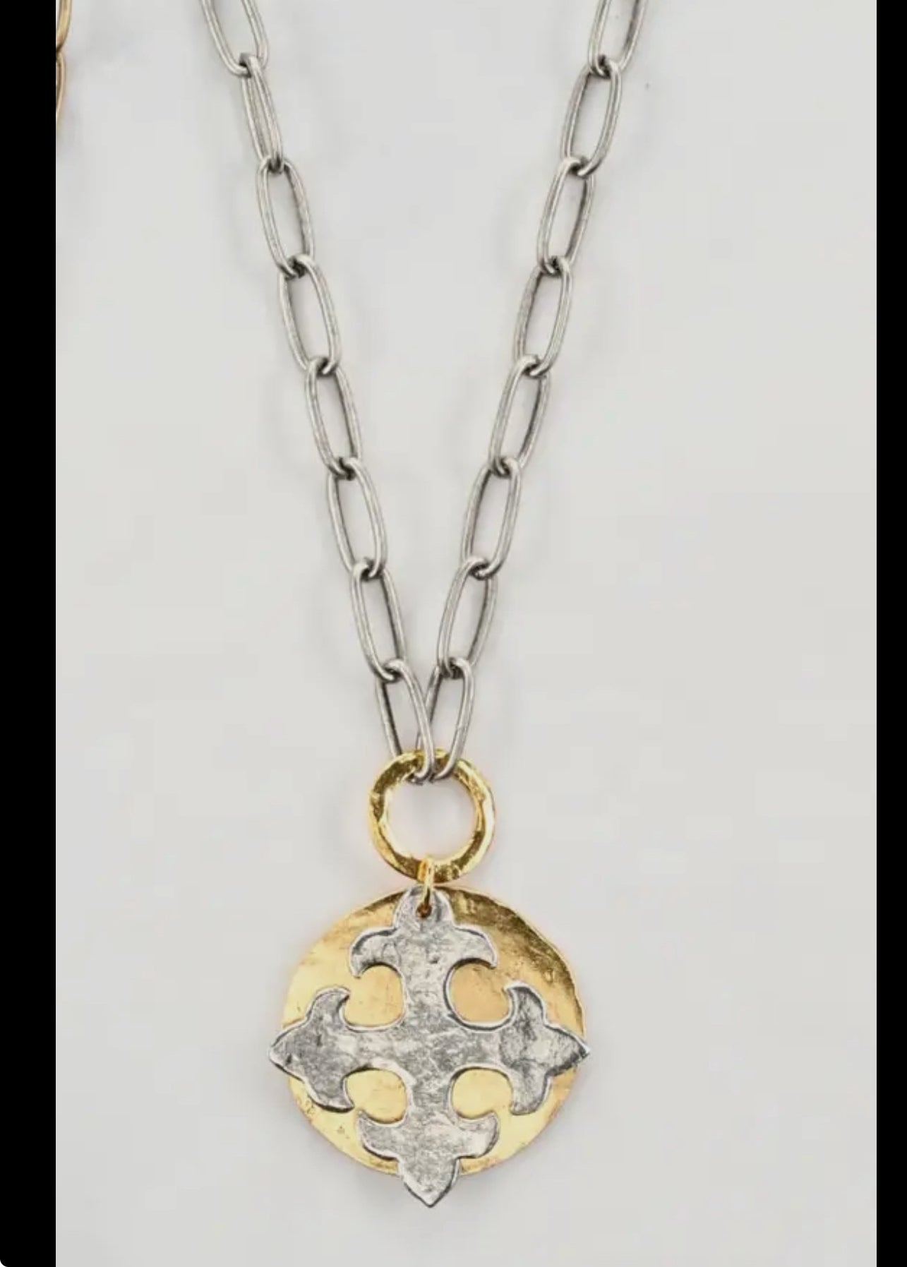 St. Somewhere Necklace with Layered Maltese Cross Pendant