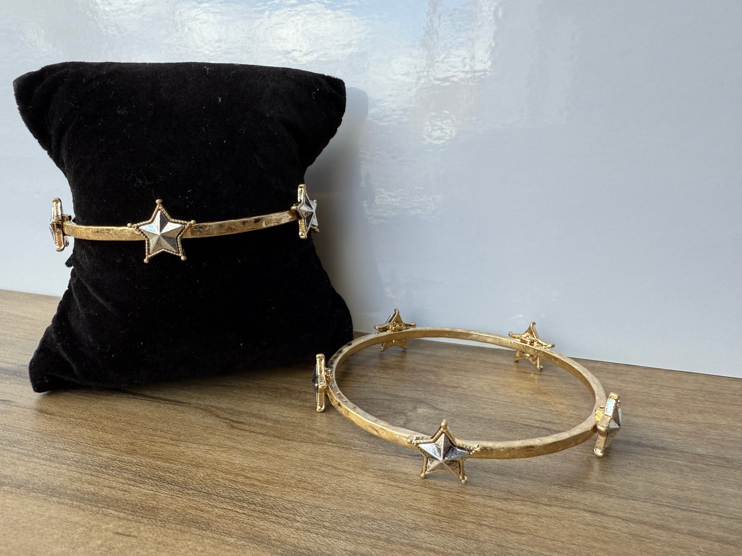 Dylan Star Bangle in Matte Two-Tone.