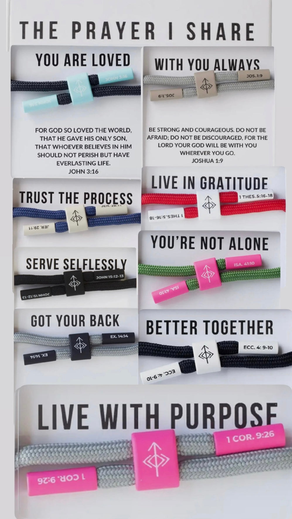The Prayer I Share Bracelets