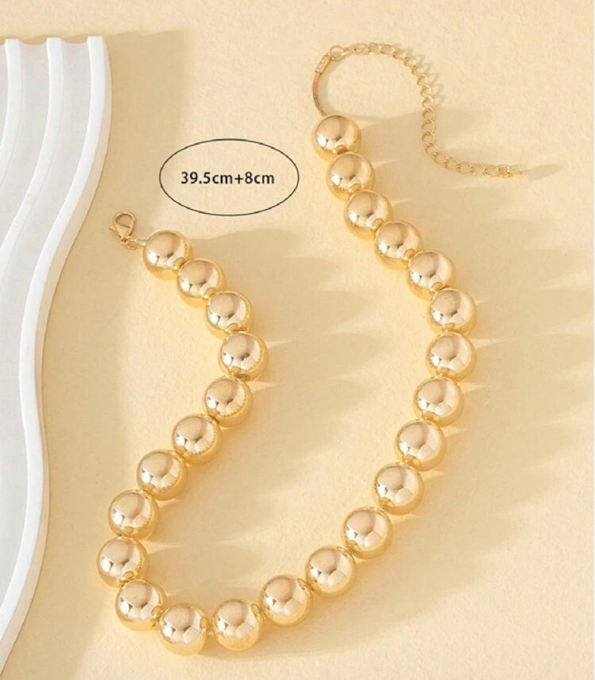 Gold Ball Beaded Neclace