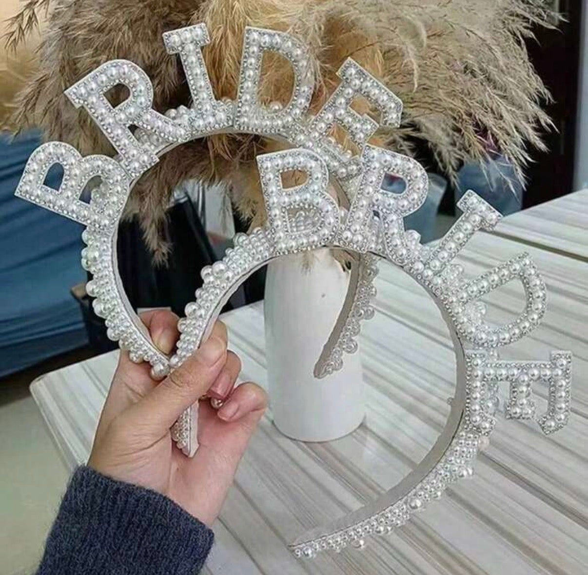 Bride To Be Pearl Crown/Headband