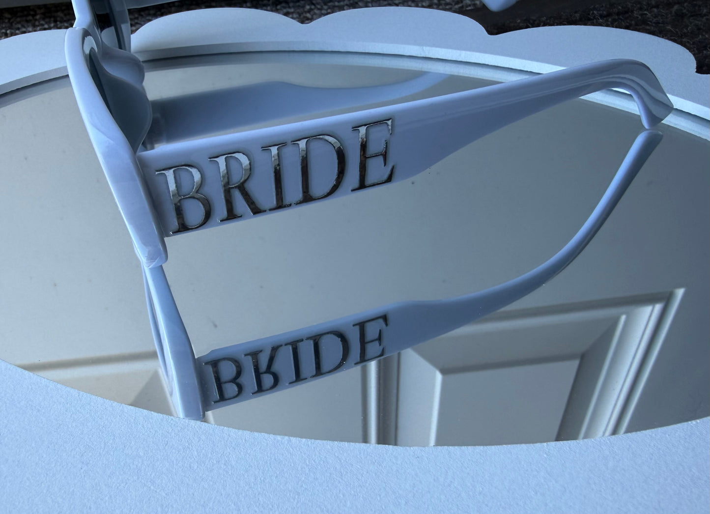 White “BRIDE” Sunglasses