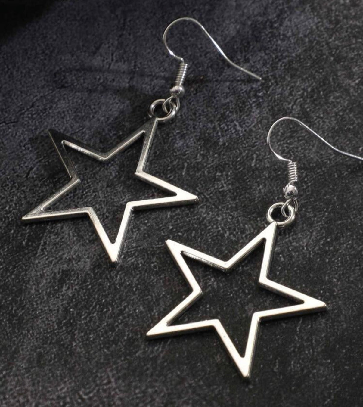 Silver Open Star Chain Necklace