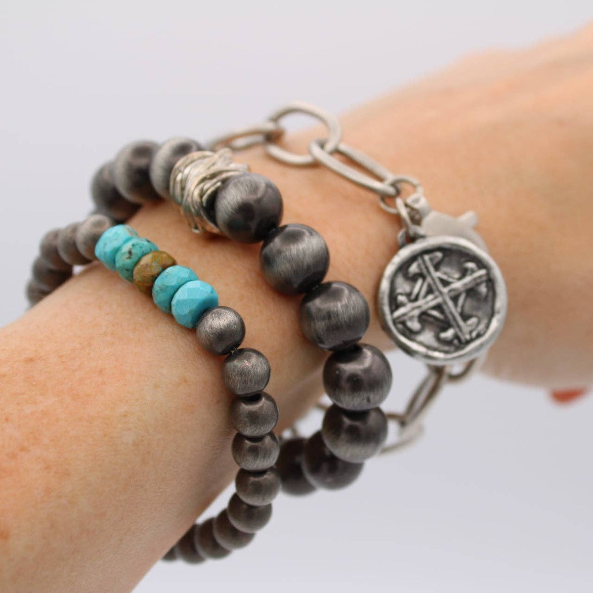 Silver Link Serenity Prayer Bracelet
