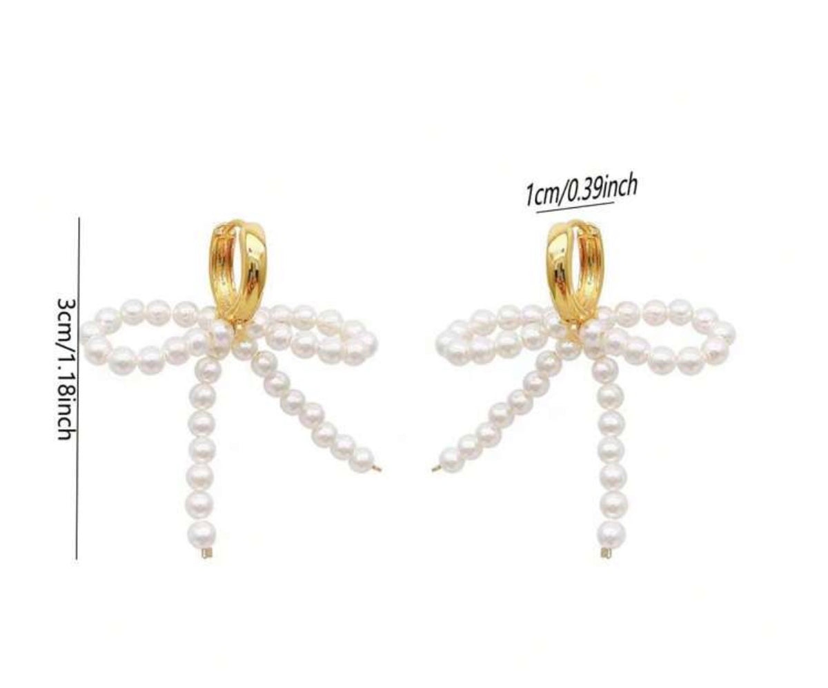 Pearl Bow Earrings
