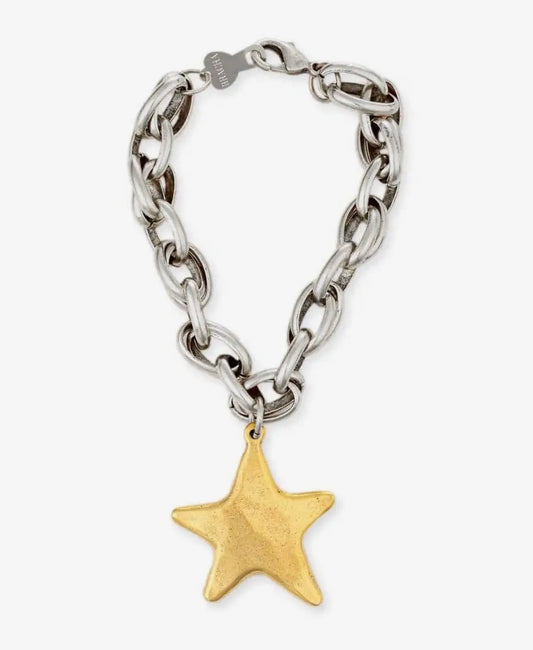 “Star Shine” Two-Tone Star Bracelet