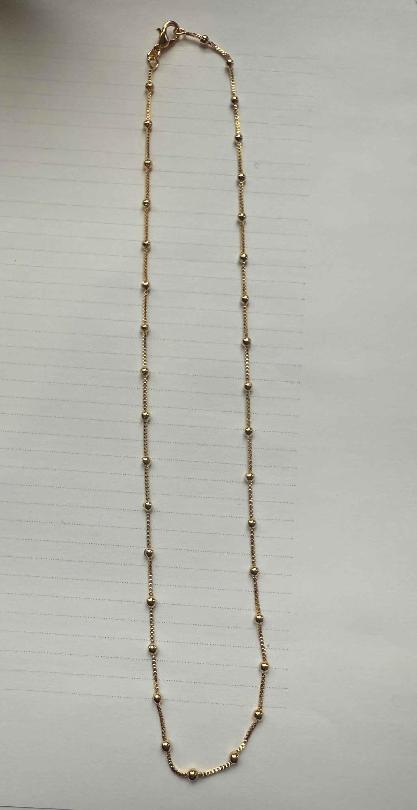 16” -18K Gold Filled Chain w Ball Accents