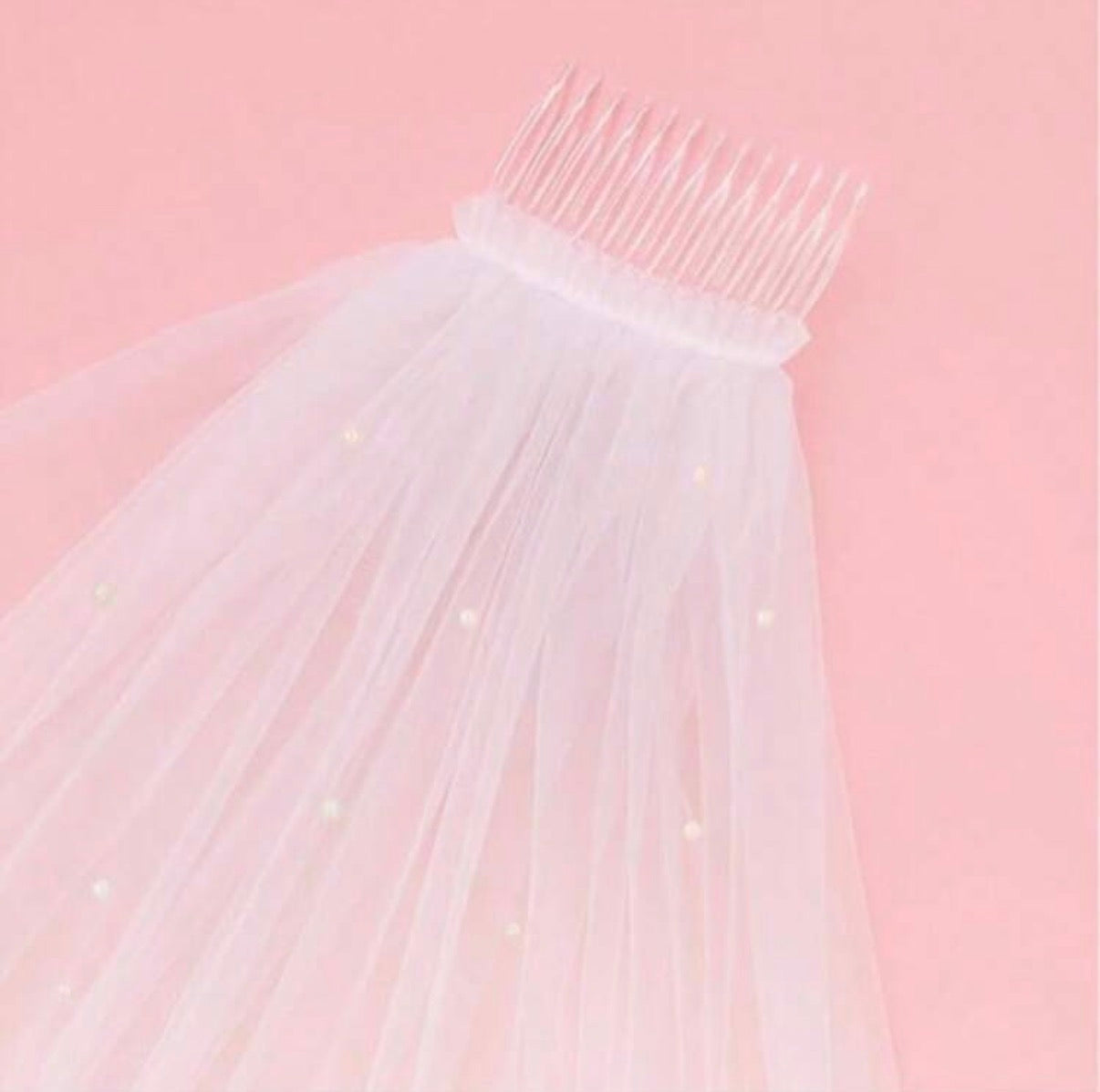 White Bride to Be- Bachelorette Veil