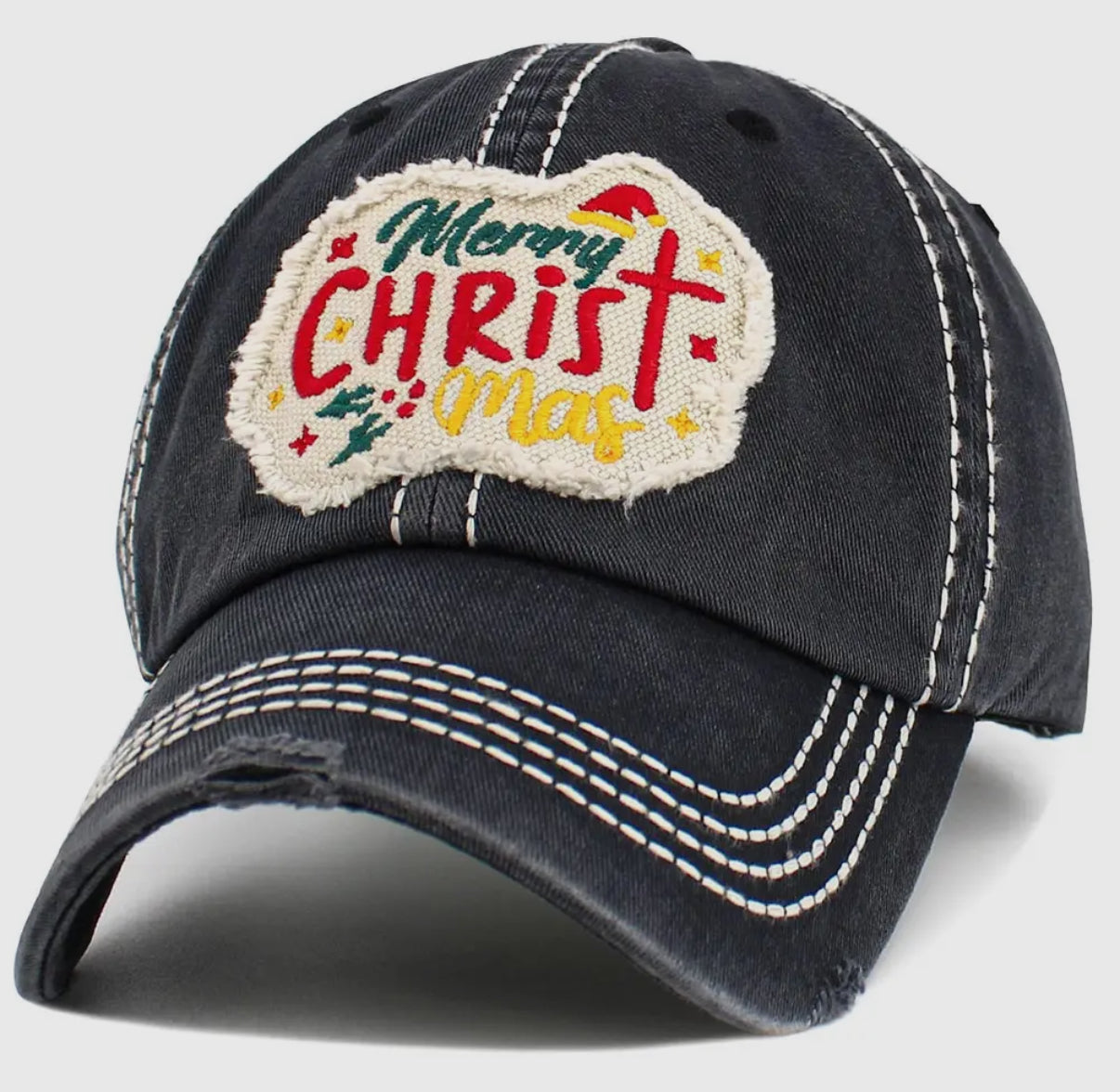 Black Merry “Christ”mas Baseball Hat