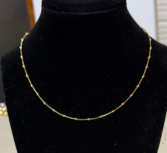 16” -18K Gold Filled Chain w Ball Accents