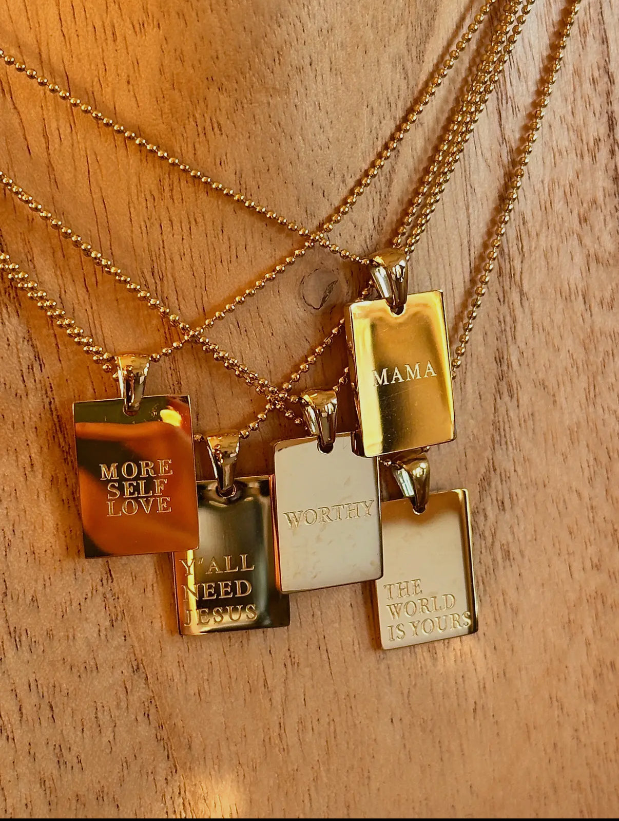 “Y’all Need Jesus” Gold Empowerment Necklace