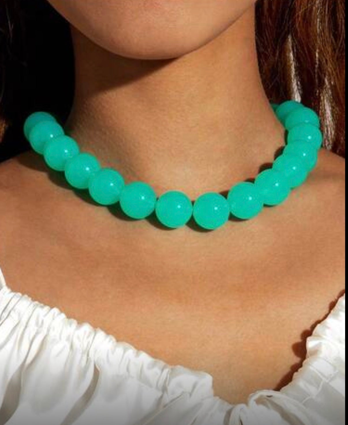 Fun, Stylish & Chic Bohemian Candy-Colored Acrylic Beaded Stretch Bracelet (Vibrant Spring Green)