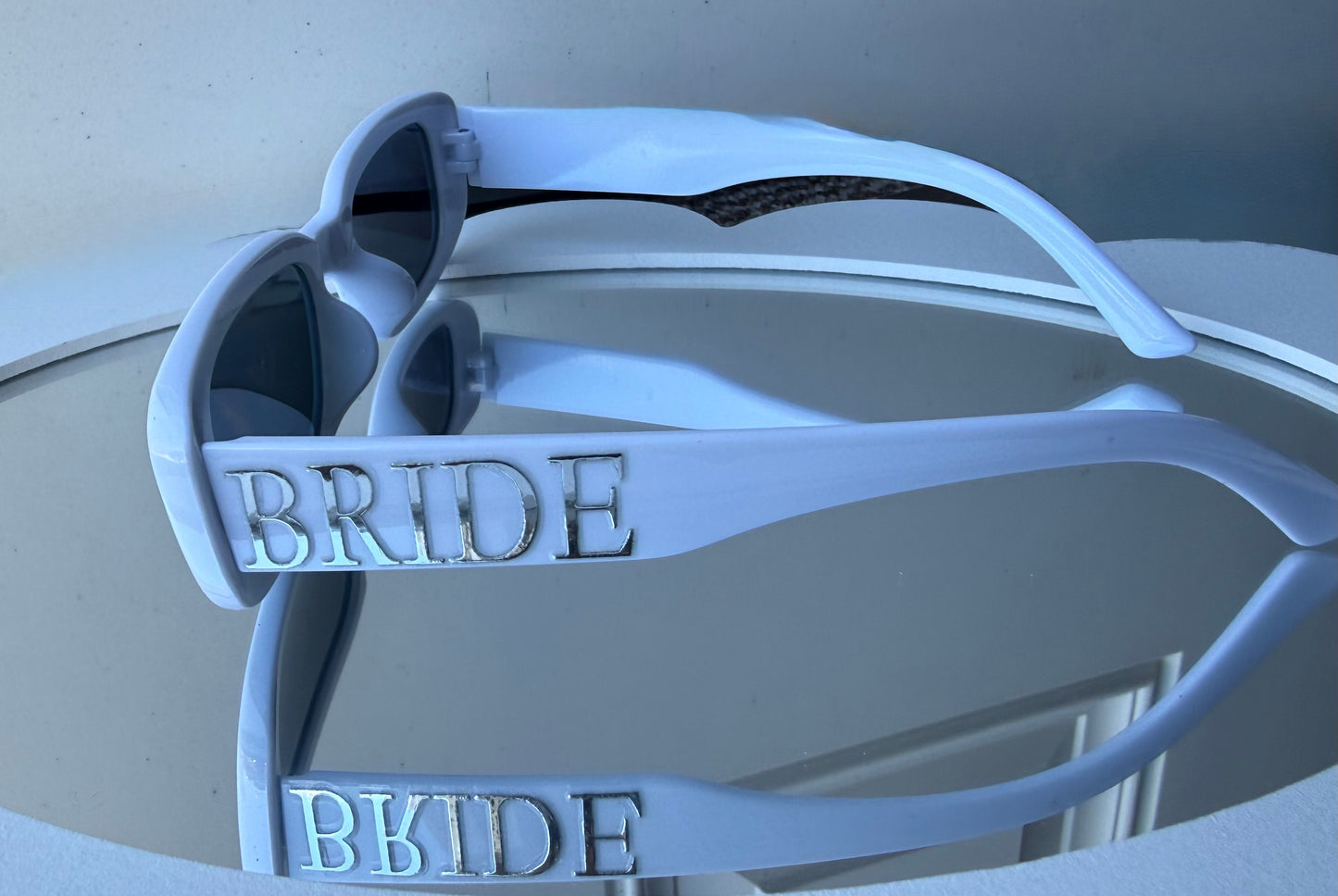White “BRIDE” Sunglasses