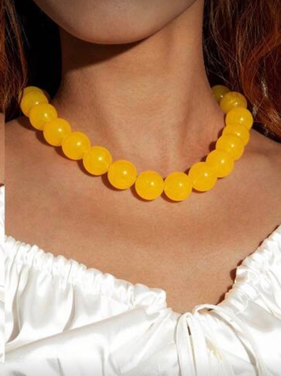 Fun, Stylish & Chic Bohemian Candy-Colored Acrylic Beaded Stretch Bracelet (Sunshine Yellow)