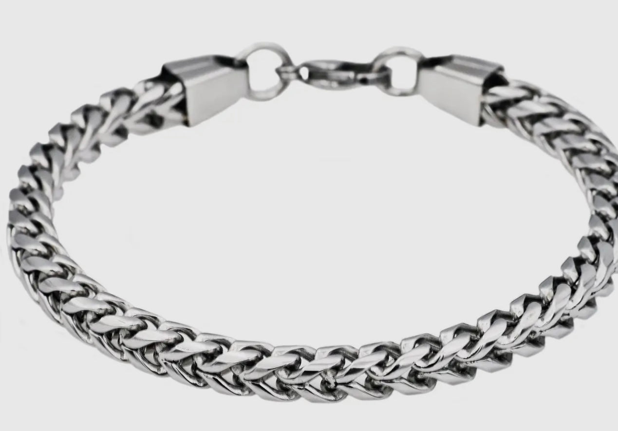 Men's Stainless Steel Rounded
Franco Link Chain Bracelet