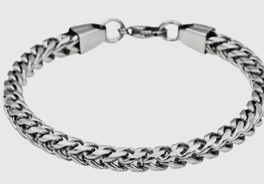 Men's Stainless Steel Rounded
Franco Link Chain Bracelet