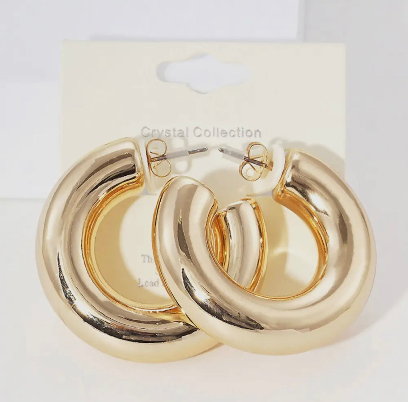 Modern Minimalist Thick Open
Hoop Earrings