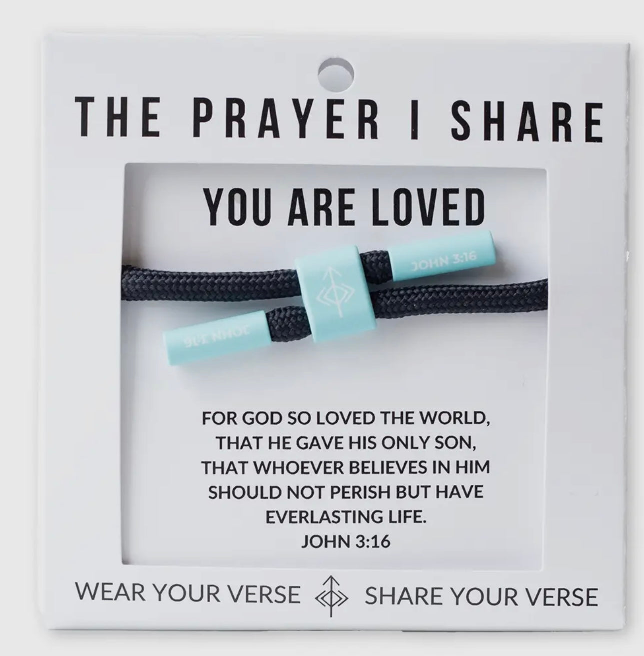 You Are Loved Christian Corded Bracelet