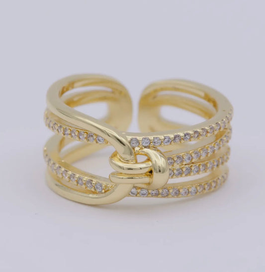 Dainty Knot Tie Gold Filled Ring
Open Adjustable Ring