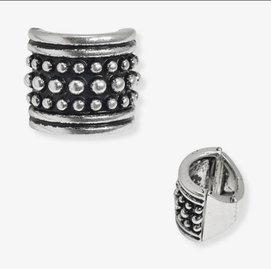 Western Ball Textured Accent Stretch Ring
