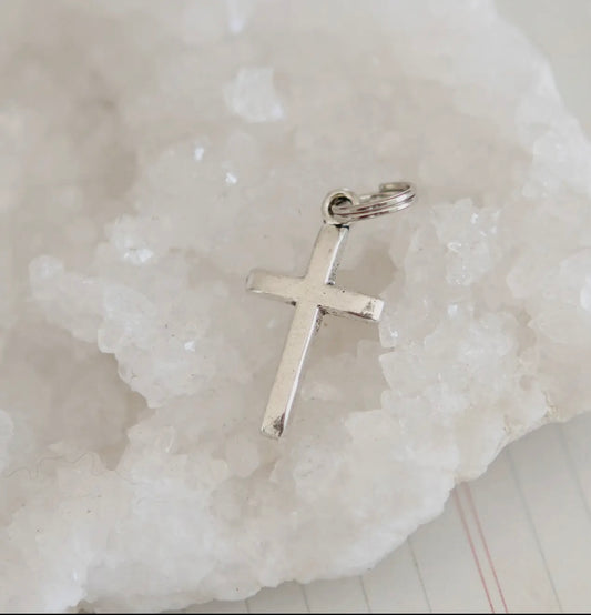 Tiny Silver Cross Charm