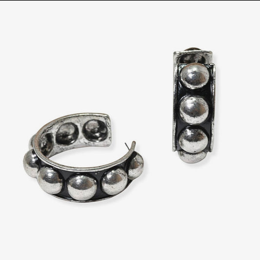 Western Ball Textured Round
Hoop Earring