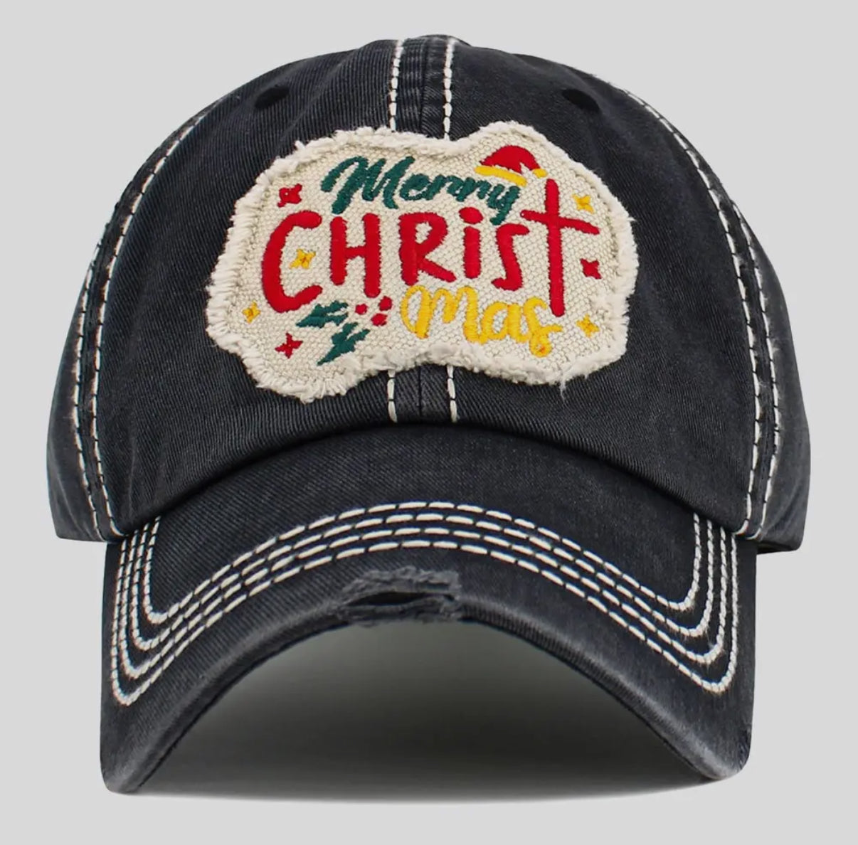 Black Merry “Christ”mas Baseball Hat