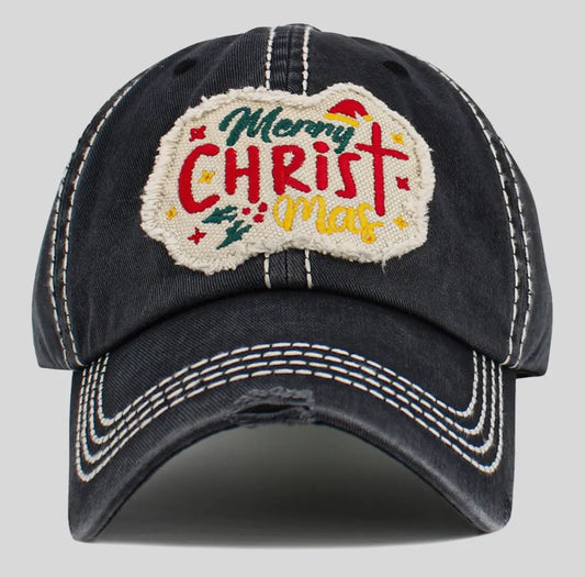 Black Merry “Christ”mas Baseball Hat