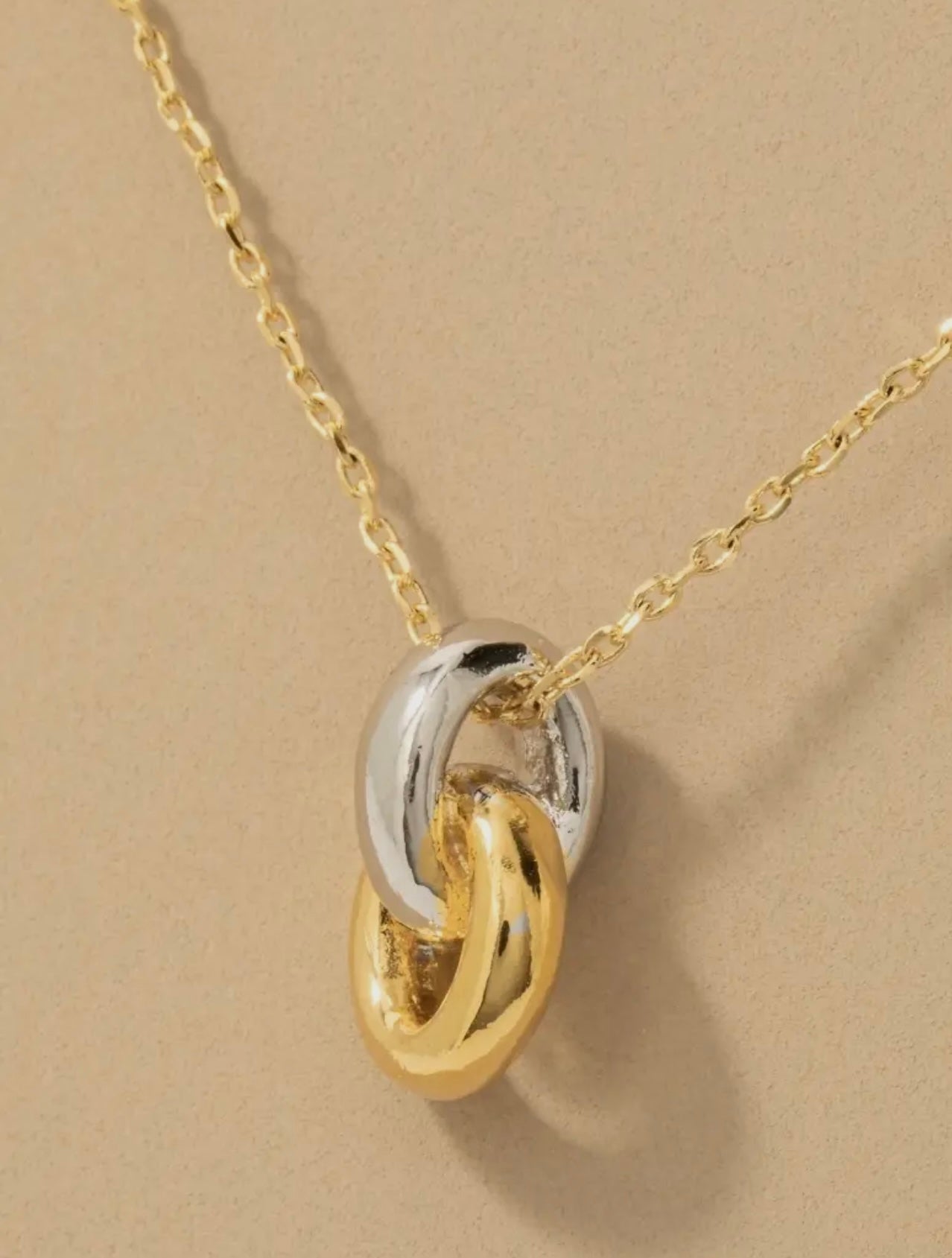 Gold Two Tone Ring
Link Pendant Necklace