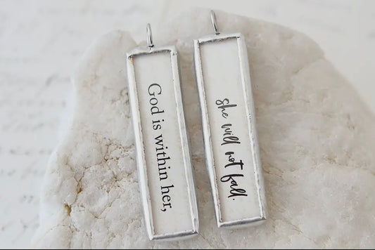 God Is Within Her Soldered Art Charm
