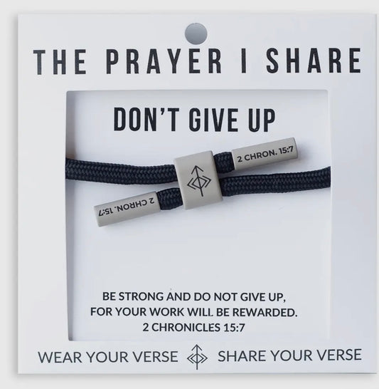Don't Give Up Corded Christian Bracelet