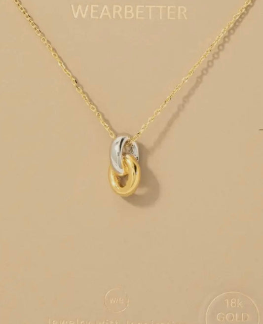 Gold Two Tone Ring
Link Pendant Necklace