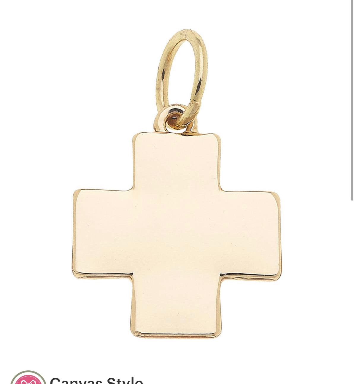 Gold Necklace with Square Cross Charm