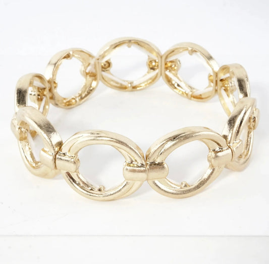 Knots Oval Gold
Stretch Bracelet