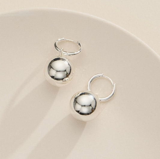 Silver Ball Hoop
Earrings