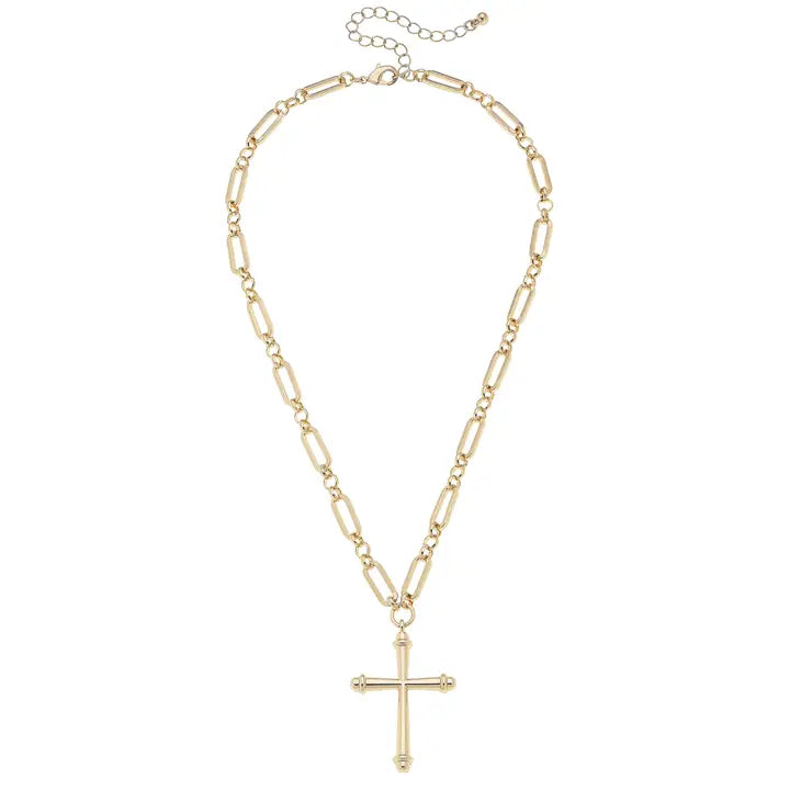 Cross-linked Necklace in Shiny Gold