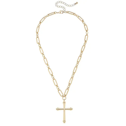 Cross-linked Necklace in Shiny Gold
